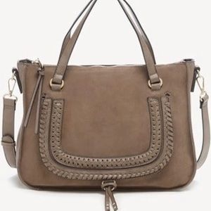 Sole Society Destin Satchel Mushroom Suede